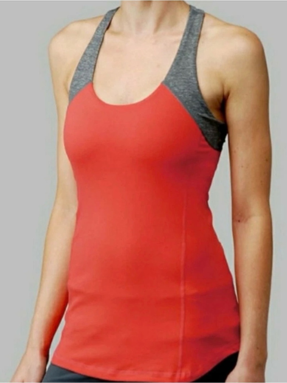 Lululemon Ebb and Flow Racerback Tank Top – Red/Gray Marl (GUC)